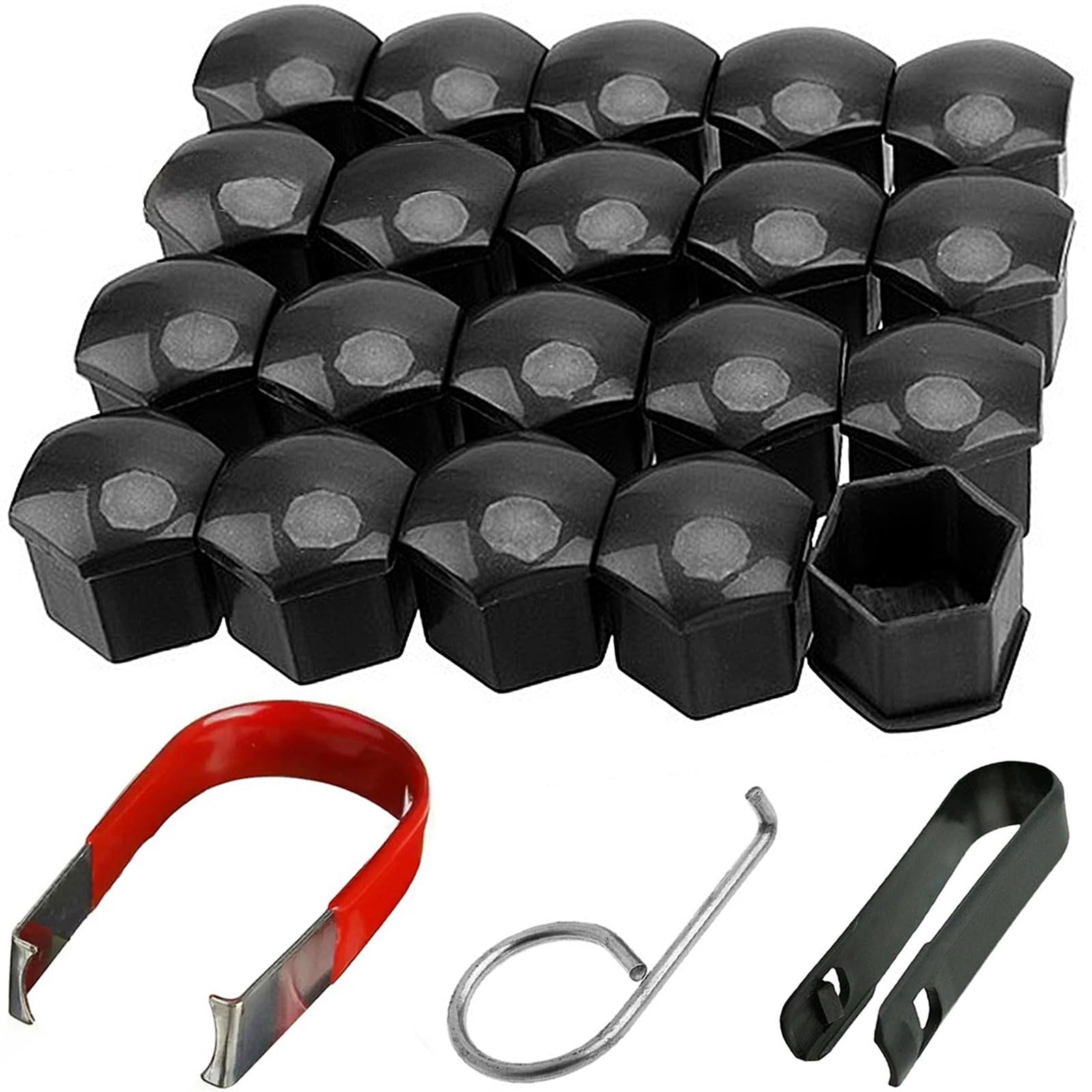 20 Stück Radschrauben Abdeckung, Radschraubenkappen, Abdeckkappen für Radschrauben, Schwarz Radmuttern Kappen, 17mm Radschraubenkappen für Autos, Mutternabdeckungen mit 1 Clip 2 Entfernung Werkzeug 20 Stück Radschrauben Abdeckung, Radschraubenkappen, Abdeckkappen für Radschrauben, Schwarz Radmuttern Kappen, 17mm Radschraubenkappen für Autos, Mutternabdeckungen mit 1 Clip 2 Entfernung Werkzeug von NIYATA