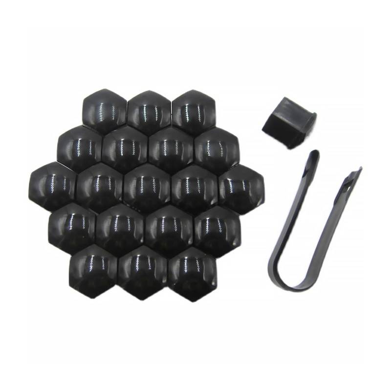 NIYATA 20 Stücke Radschraubenkappen 19mm, Radschraubenkappen, Radmutterkappen 19mm, Radmutterkappen, Radmuttern Kappen, Universal Reifen Mutter von NIYATA