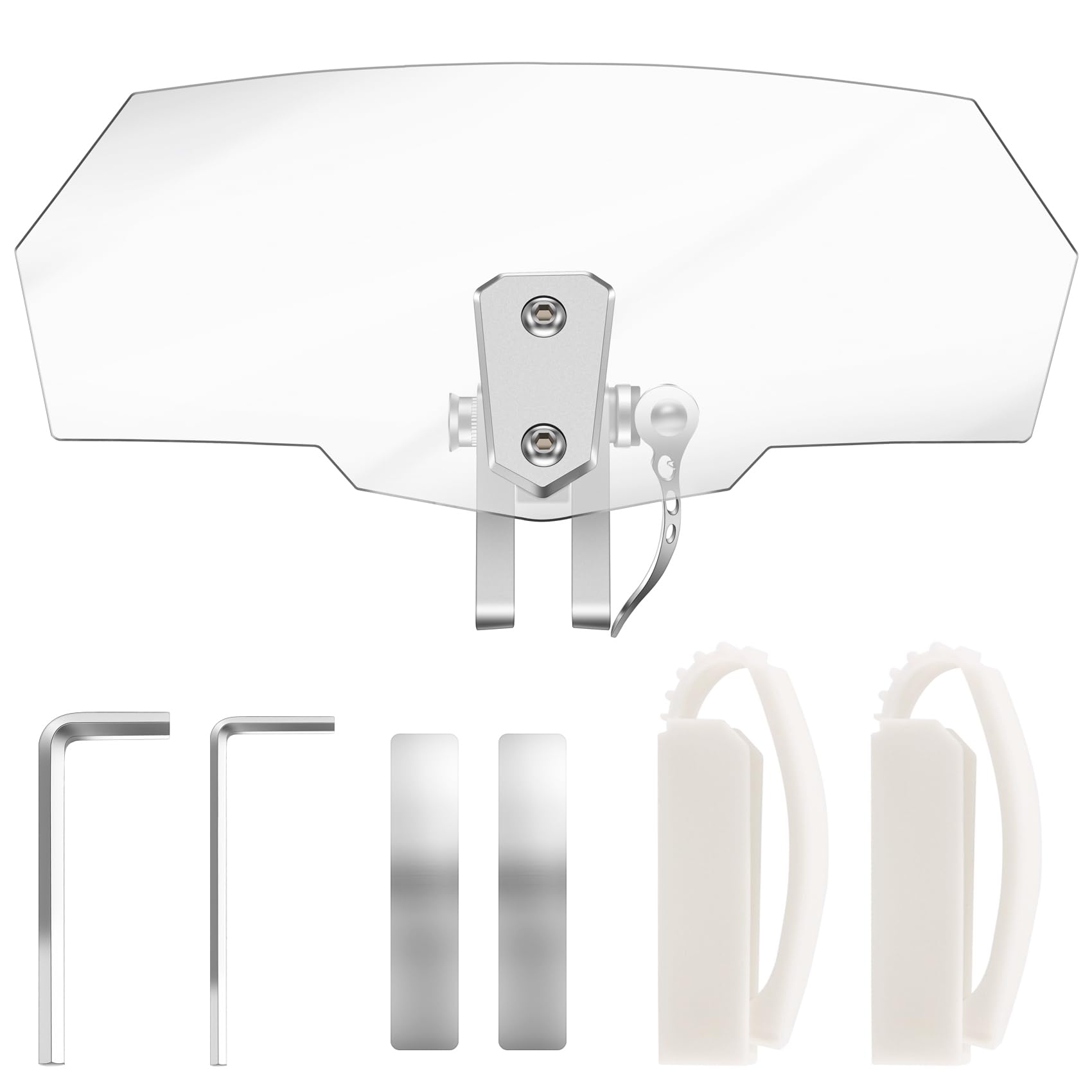NIZEAMI Windschutzscheibe Motorrad Erweiterungsspoiler transparent Windschutzscheibe mit verstellbarem Clip Windschutzscheibe Spoiler Windschutzscheibe Verlängerung Universal Windabweiser NIZEAMI Windschutzscheibe Motorrad Erweiterungsspoiler transparent Windschutzscheibe mit verstellbarem Clip Windschutzscheibe Spoiler Windschutzscheibe Verlängerung Universal Windabweiser von NIZEAMI