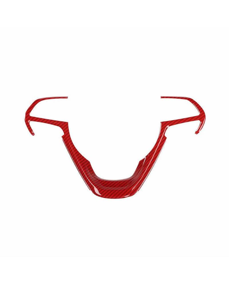 Auto Konsole Schalttafel Rahmen Für Grand Für Cherokee 2014-2020 Auto Lenkrad Dekoration Abdeckung Aufkleber Zierrahmen Auto Innenleisten Zubehör Mittelkonsole Dekoration Rahmen(Red Carbon Fiber Grain von NJHZBH