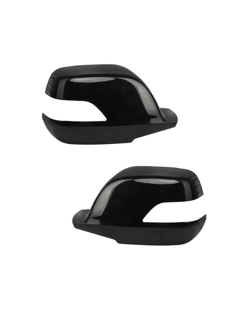 Auto Spiegelkappen Für CRV CR-V 2007-2011 Autozubehör Außenteil Außenrückspiegel-Abdeckkappe Rückspiegelgehäuseschale Schwarz Rückspiegelgehäuse(2pcs left and right) von NJHZBH