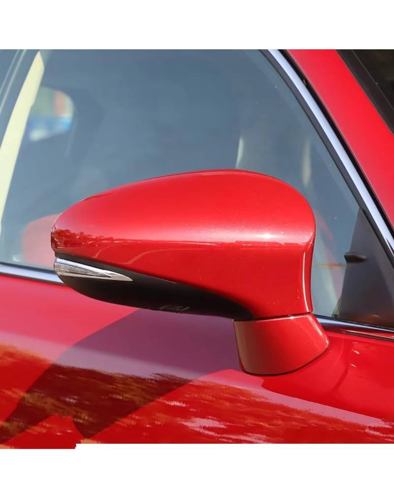 Auto Spiegelkappen Für Lexus CT200h 2011~2018 Umkehr Spiegel Abdeckung Rückspiegel Gehäuse Spiegel Shell Auto Zubehör Rückspiegelgehäuse(Red Right) von NJHZBH