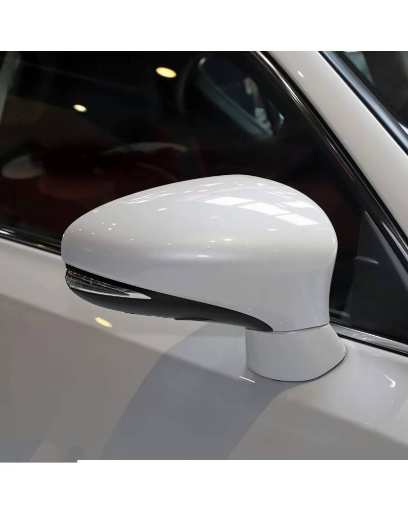 Auto Spiegelkappen Für Lexus CT200h 2011~2018 Umkehr Spiegel Abdeckung Rückspiegel Gehäuse Spiegel Shell Auto Zubehör Rückspiegelgehäuse(White Right) von NJHZBH