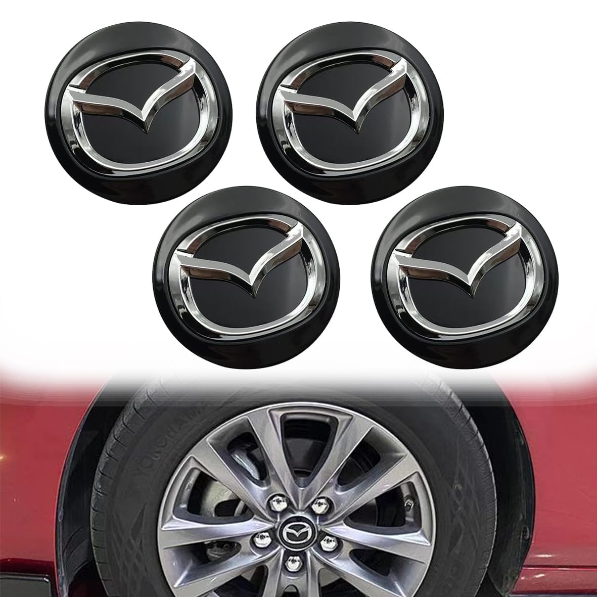 4 Stück Auto Radnabenkappen für Mazda MX-5,Nabendeckel Felgendeckel Nabenabdeckung Trim Schutz Kratzfest Wasserdicht Autozubehör,B 4 Stück Auto Radnabenkappen für Mazda MX-5,Nabendeckel Felgendeckel Nabenabdeckung Trim Schutz Kratzfest Wasserdicht Autozubehör,B von NJIVGYTA