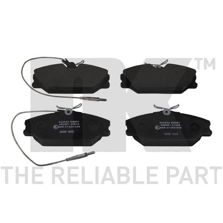 NK Bremsbel?ge vorne Renault Laguna Megane Safrane Sport NK Bremsbel?ge vorne Renault Laguna Megane Safrane Sport von NK