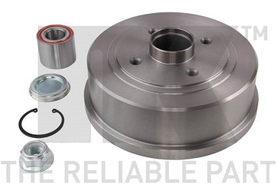 Nk 1x Bremstrommel Hinterachse mit Radlager [Hersteller-Nr. 253624] für Opel, Vauxhall von NK