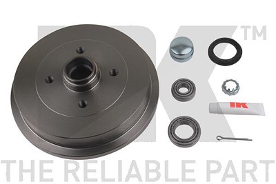 Nk 1x Bremstrommel mit Radlager Hinterachse [Hersteller-Nr. 254730] für Audi, Seat, Skoda, VW von NK