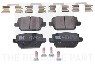 Nk Bremsbeläge hinten (Satz) [Hersteller-Nr. 222567] für Ford, Land Rover, Volvo von NK