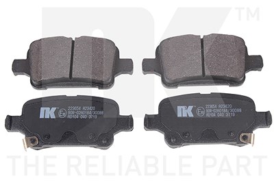 Nk Bremsbeläge hinten (Satz) [Hersteller-Nr. 223654] für Opel, Vauxhall von NK