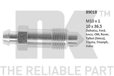 Nk Entlüfterschraube/-ventil [Hersteller-Nr. 89018] von NK