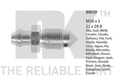 Nk Entlüfterschraube/-ventil [Hersteller-Nr. 89039] von NK