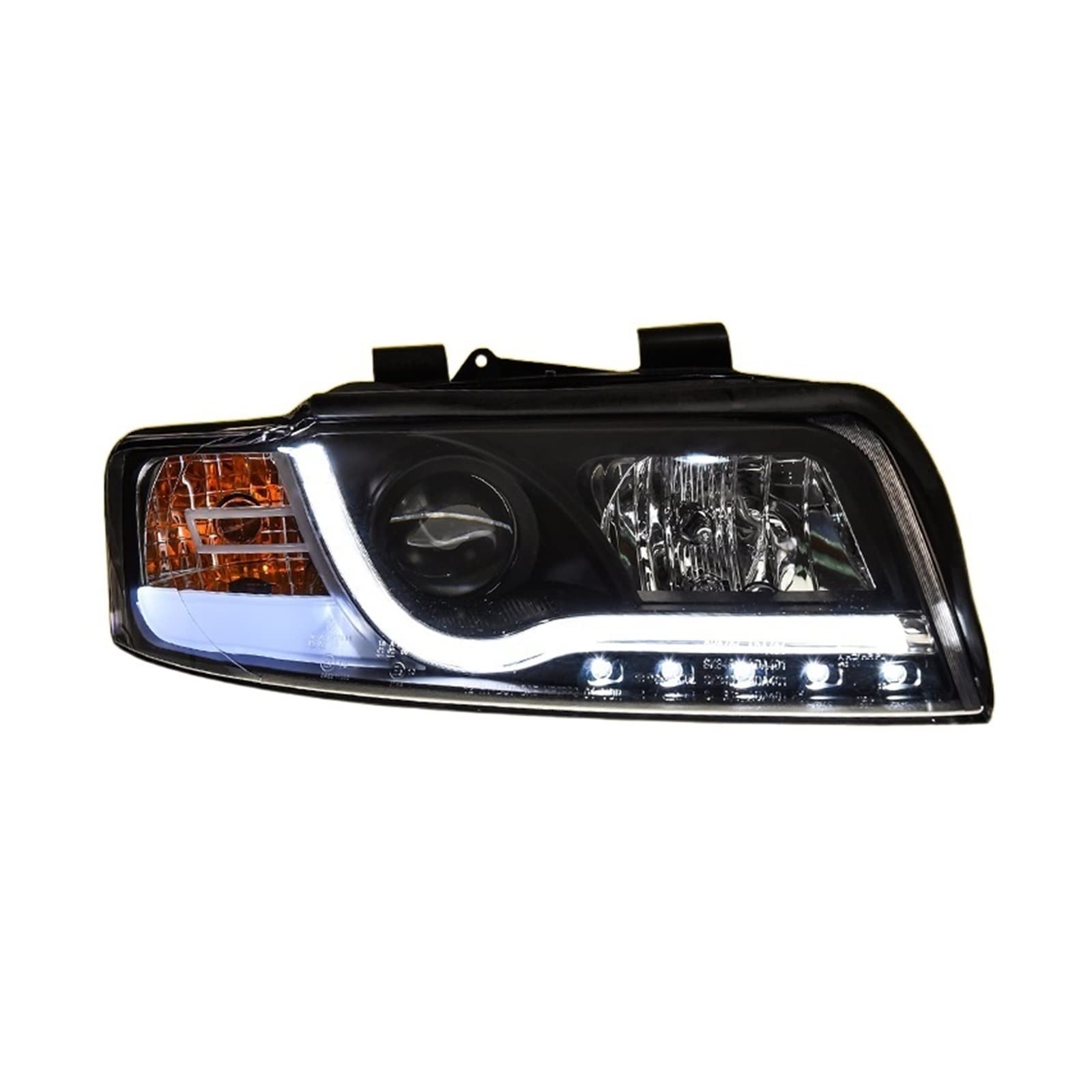 NKAVUNROL Headlight Assembly Compatible With A4 B6 2001-2004 LED Daytime Running Light Xenon Low Beam Turn Signal(HID Lamp) von NKAVUNROL