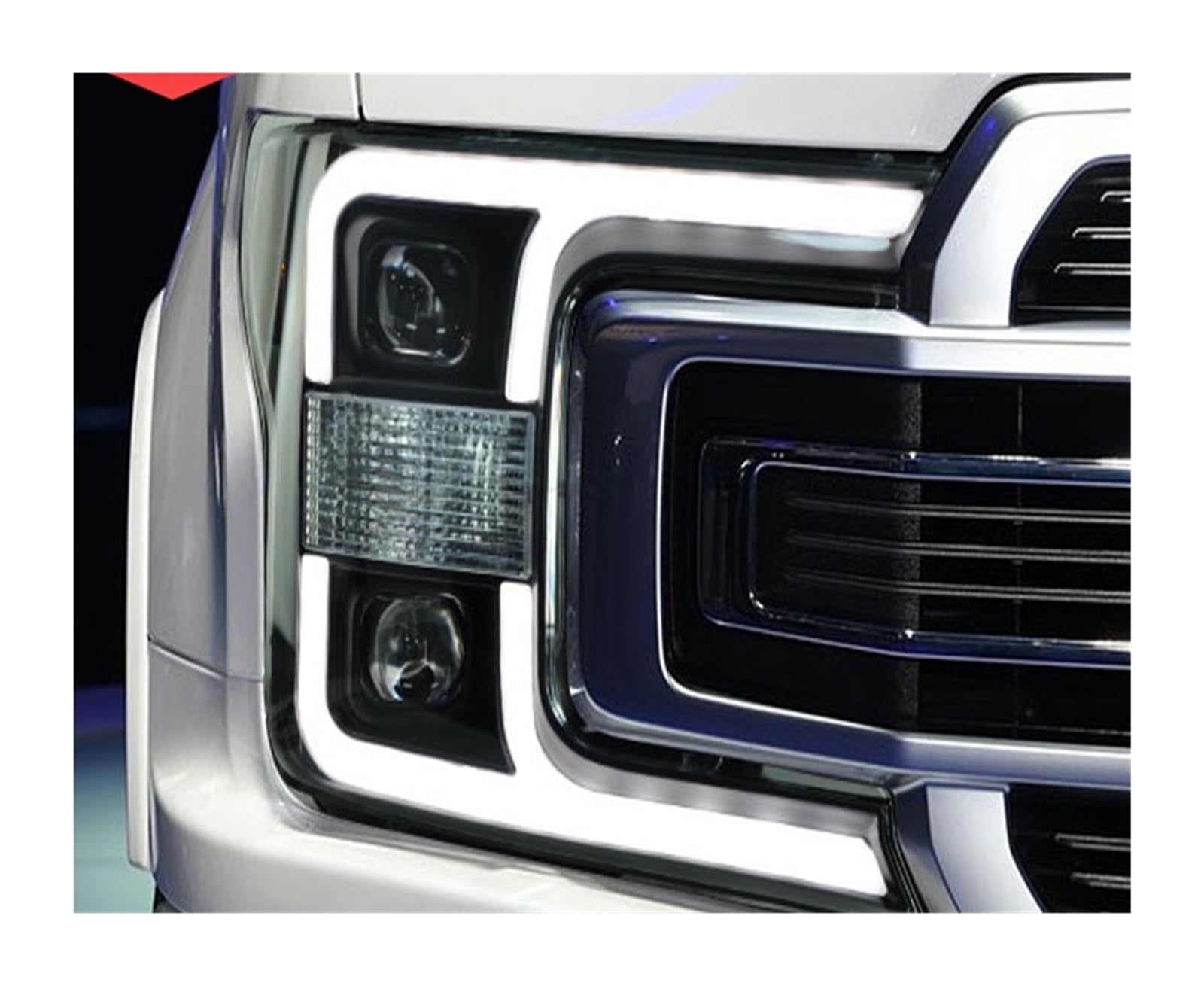 NKAVUNROL Headlight Assembly Compatible With F150 2018 2019 LED daytime running light turn signal low beam Compatible With high beam(HID Lamp) von NKAVUNROL