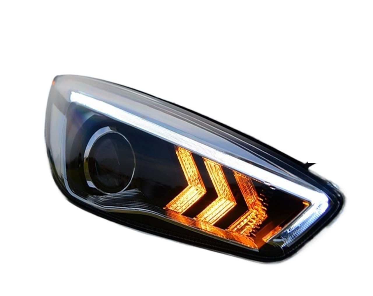 NKAVUNROL Headlight Assembly Compatible With Focus 2015-2018 Mk3.5 LED DRL LED Turn Signal Xenon Low Beam Compatible With High Beam(HID Lamp) von NKAVUNROL