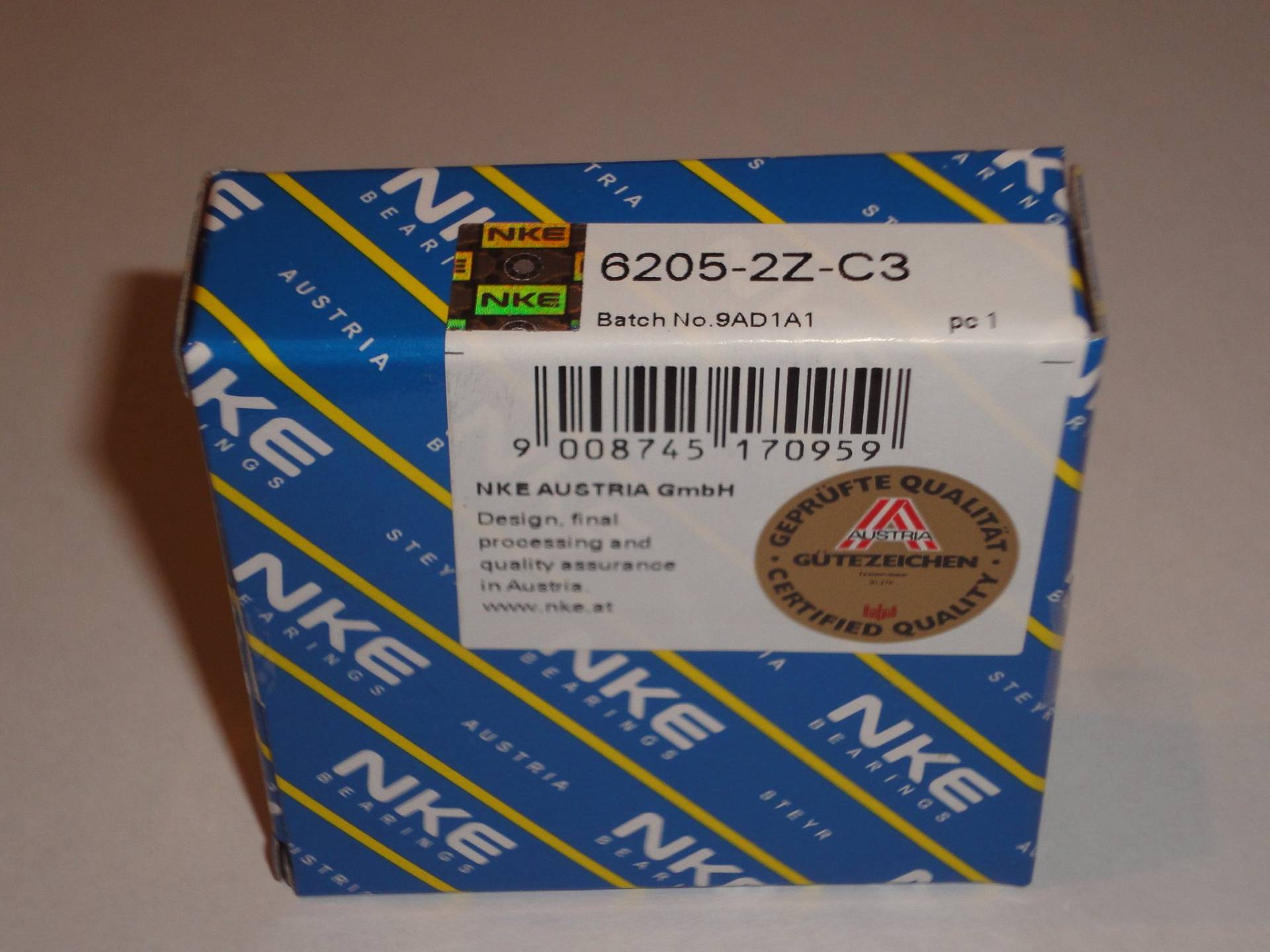 Lager NKE 6205-2Z-C3 Lager NKE 6205-2Z-C3 von NKE