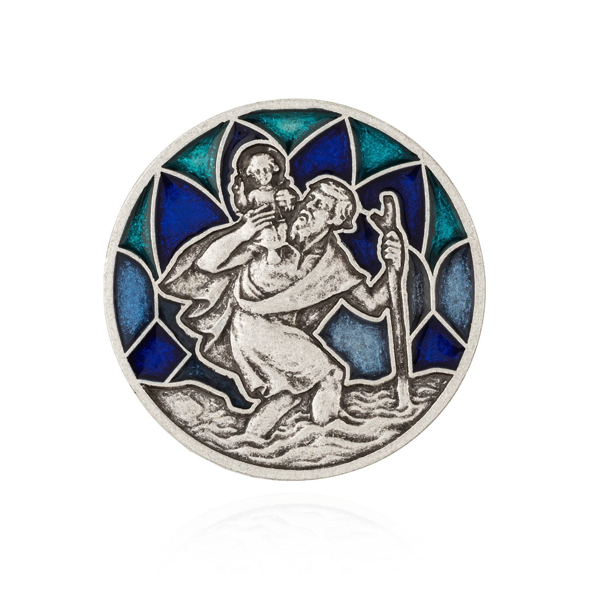 NKlaus 3cm Schutzpatron Christophorus Emailliert Blau Autoplakette Selbstklebend Magnet 11424 NKlaus 3cm Schutzpatron Christophorus Emailliert Blau Autoplakette Selbstklebend Magnet 11424 von NKlaus