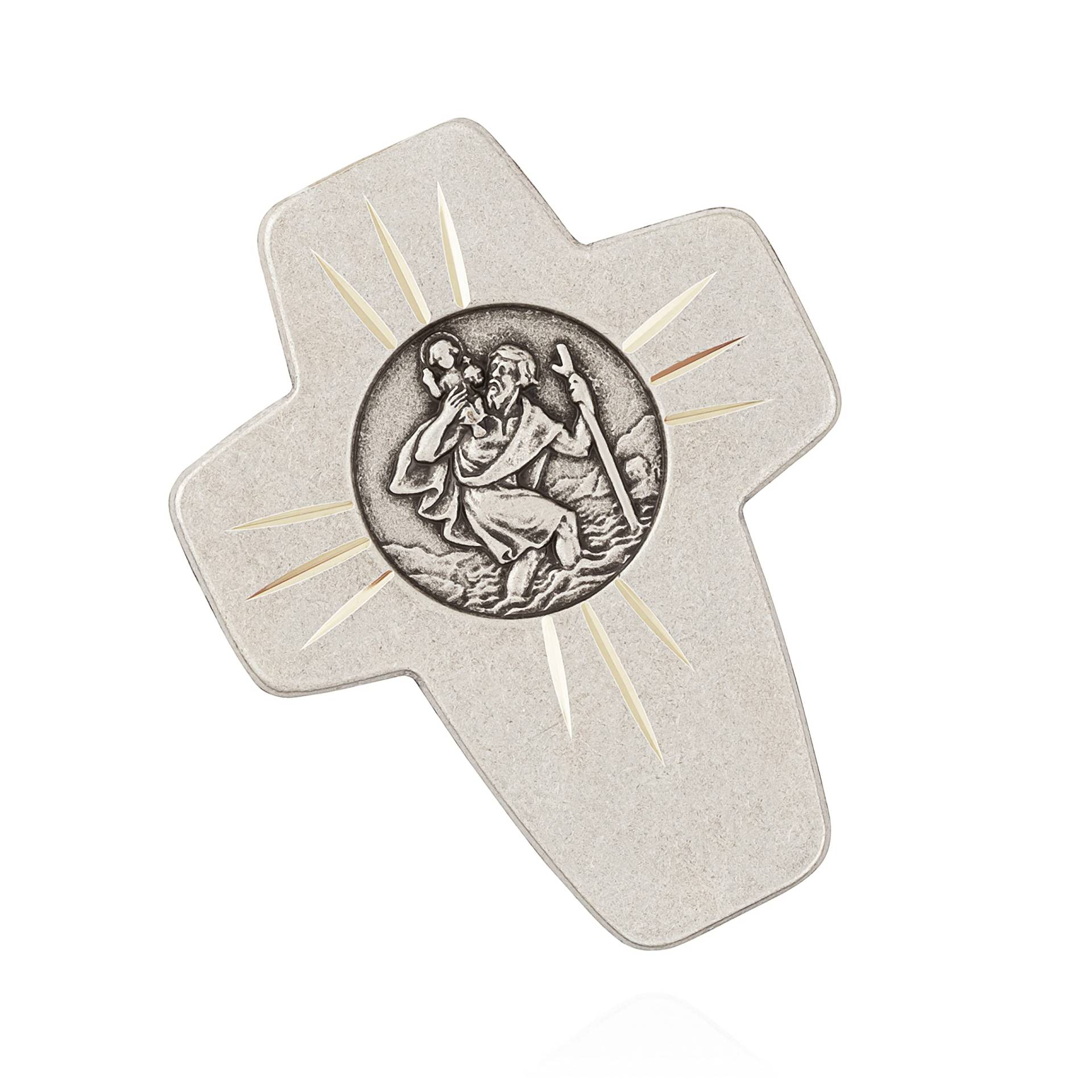 NKlaus 4,5cm Autoplakette 3D Christophorus im Kreuz diamantiert Selbstklebender Magnet 11426 NKlaus 4,5cm Autoplakette 3D Christophorus im Kreuz diamantiert Selbstklebender Magnet 11426 von NKlaus