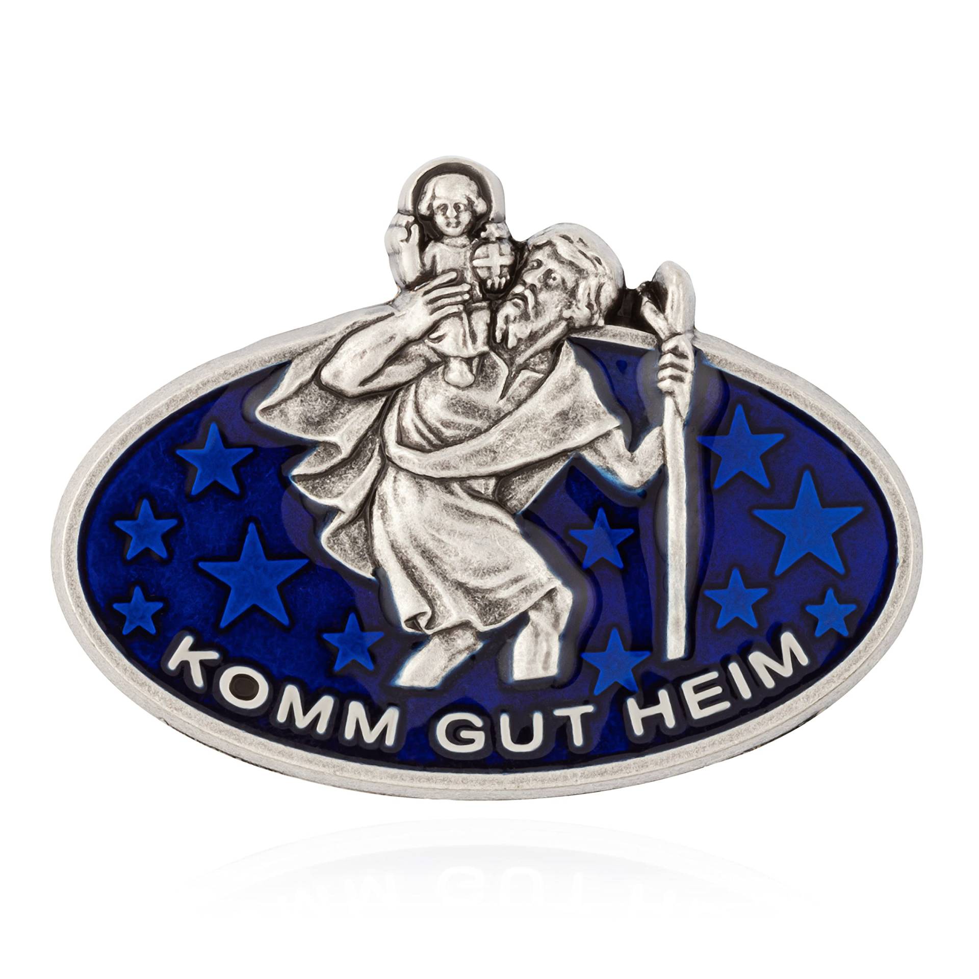 NKlaus 4,5cm oval Autoplakette Komm gut Heim blau Emailliert Christophorus Magnethalter 11431 NKlaus 4,5cm oval Autoplakette Komm gut Heim blau Emailliert Christophorus Magnethalter 11431 von NKlaus