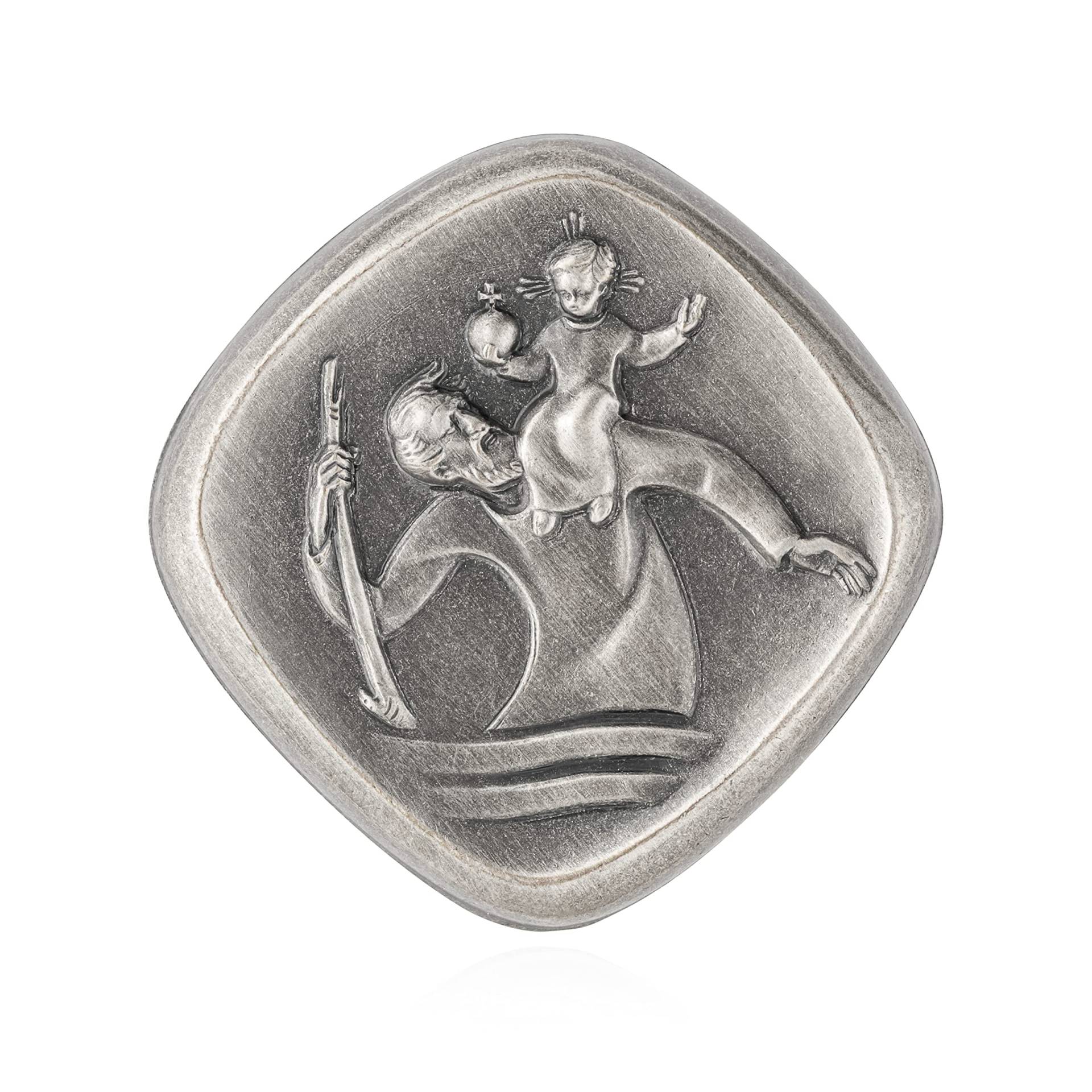 NKlaus 4cm Autoplakette 3D Christophorus Schutzheiliger der Autofahrer Klebender Magnet 11445 NKlaus 4cm Autoplakette 3D Christophorus Schutzheiliger der Autofahrer Klebender Magnet 11445 von NKlaus