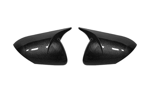 Auto Spiegelkappen Auto-Rückspiegelabdeckung, Gehäuse Für Seitenspiegelkappe, Mit Lampentyp, Lackiert, Für Mazda 3 Für Axela Für BL 2009–2013(Carbon Fiber Pattern) von NLEZIZ
