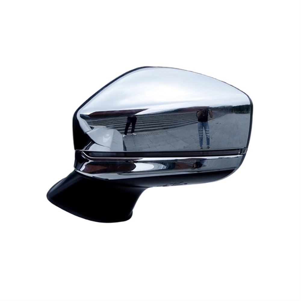 Auto Spiegelkappen Auto-Rückspiegelabdeckung Seitenflügelkappe Schalengehäuse Zierleisten Zubehör Für Mazda Für CX-5 Für CX5 Für CX 5 2017–2021(A ABS Chrome) von NLEZIZ