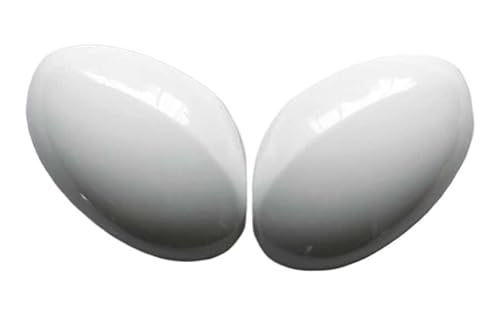 Auto Spiegelkappen Für BYD Für F0 Auto Rückspiegel Shell Cap Gehäuse Flügel Tür Seite Spiegel Abdeckung Rot Schwarz Weiß 2 Stücke(1 Pair White) von NLEZIZ