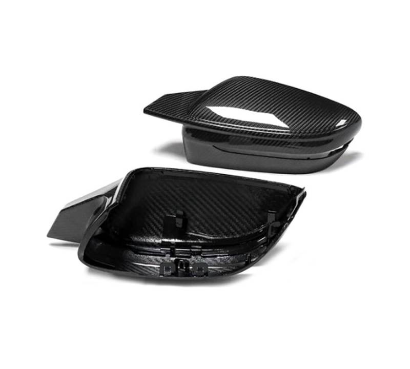 Auto Spiegelkappen Rückspiegel-Abdeckkappe, Kohlefaser-Seitenspiegelschalenrahmen-Gehäuseschutz Für 3er-Serie Für G20 Für G28 2020-2024(Dry Carbon Fiber) von NLEZIZ