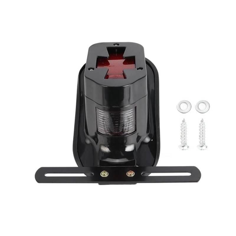 NLEZIZ Motorrad Rücklicht für Ya&maha für VStar 400 650 1100 1300 für Virago Xv 250 535 75 Motorrad Rücklicht Flamme Kennzeichenhalter von NLEZIZ