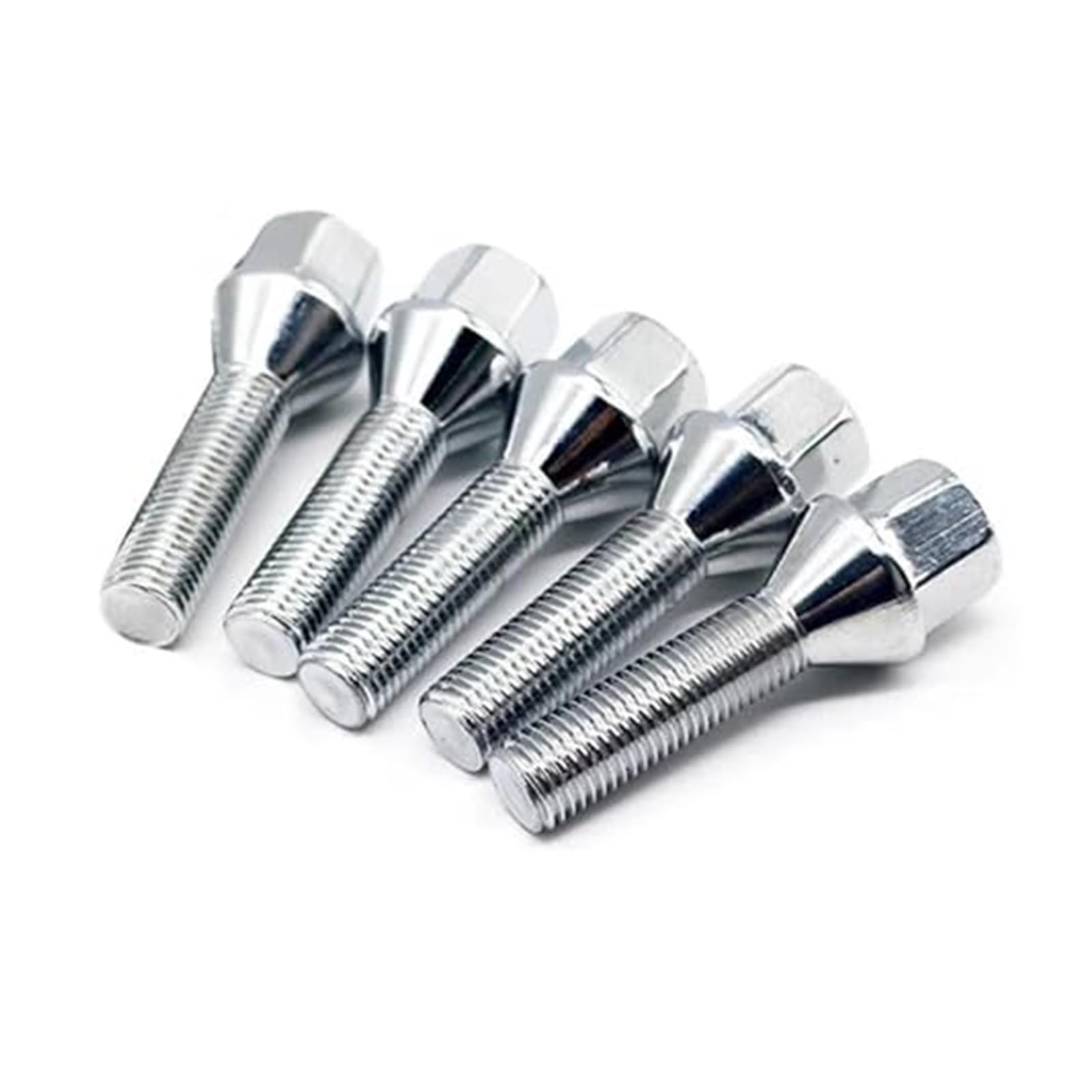 Für E46 Für E90 Für E36 Für F20 Für E92 Für F30 Gewindelänge 28 35 40 45 50mm 10 Stück Autorad Stahlmutter Schrauben Schraube M12x1.5 M14x1.25 Universal Distanzscheiben(Silver,35MM-M14X1.25) von NLNGNZBZTP
