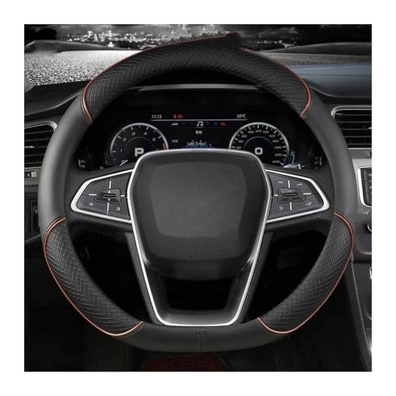 Für Fiesta Für MK7 2000-2006 2007 2008 2009 2010 2011 2012 2013 2014 2015 2016 2017 2018 2019 2020 Auto Lenkung Abdeckung Lenkradbezug(Coffee D Shape) von NLNGNZBZTP