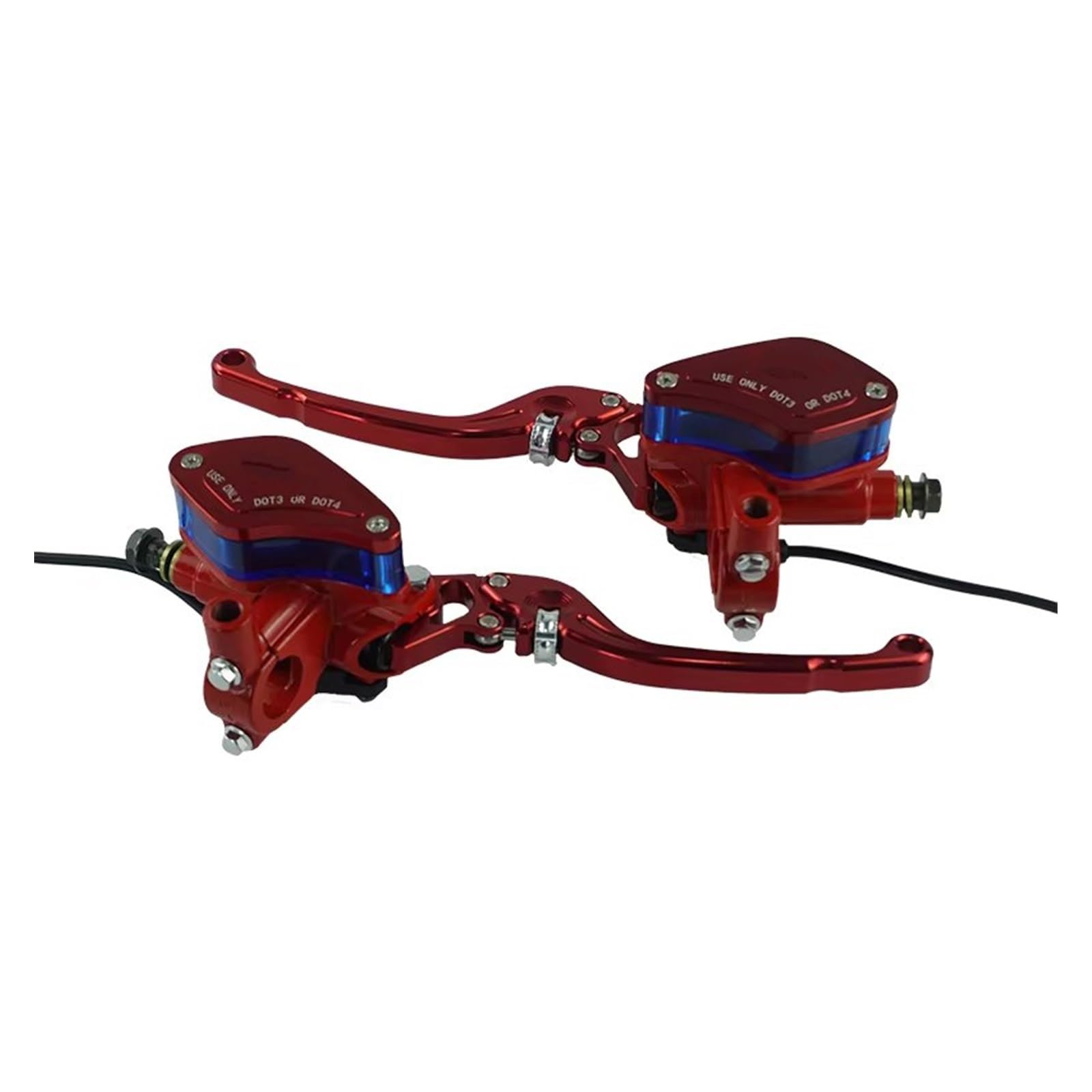 Kupplungsarmatur Motorrad-Hebel, Verstellbarer Griff, Hydraulische Kupplung, Bremspumpe, Hauptzylinder, Geeignet Für Die Meisten Motorräder Kupplung Bremshebel(Red) von NLNKZTZGEA