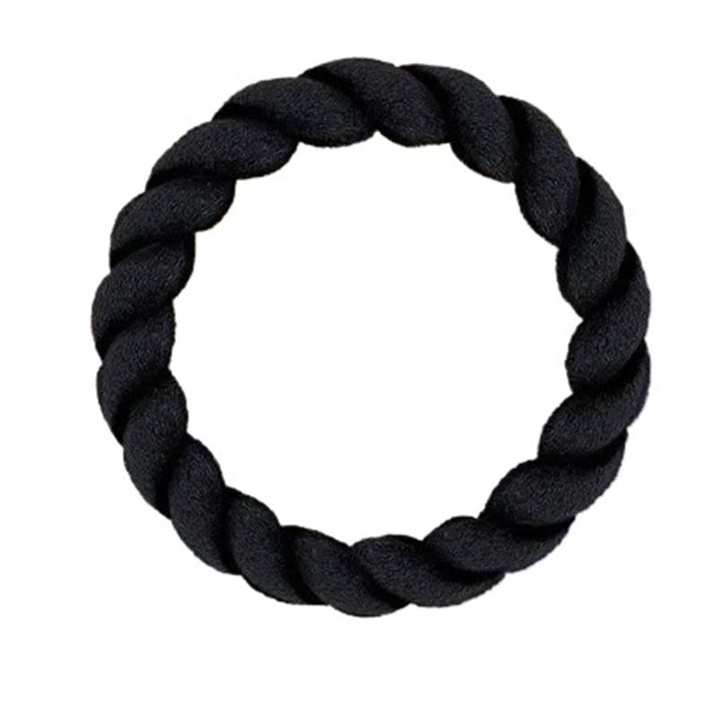 Auto Lenkradabdeckung 1PC Twisted Plüsch Lenkrad Abdeckung Winter Weibliche Cartoon Nette Kurze Plüsch Auto Universal Lenkradbezug Fürs Auto(Black) von NLNPFGHVZY
