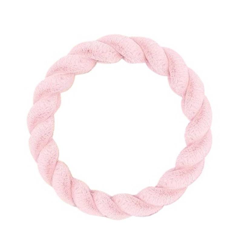 Auto Lenkradabdeckung 1PC Twisted Plüsch Lenkrad Abdeckung Winter Weibliche Cartoon Nette Kurze Plüsch Auto Universal Lenkradbezug Fürs Auto(Pink) von NLNPFGHVZY