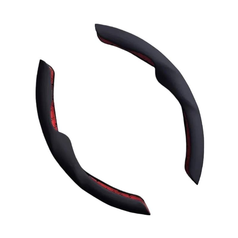 Auto Lenkradabdeckung 2Pcs 36-38CM PU Auto Lenkrad Abdeckung Flüssigkeit Gefühl Universal Auto Innen Zubehör Lenkradbezug Fürs Auto(F) von NLNPFGHVZY