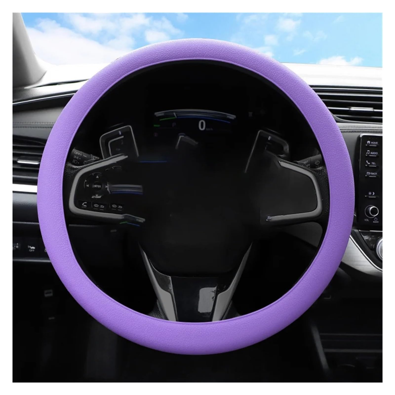 Auto Lenkradabdeckung Auto Silikon Lenkrad Abdeckung Sommer Anti-Slip Grip Elastische Handschuh Universal Textur Weiche Lenkrad Abdeckung Auto Lenkradbezug Fürs Auto(O) von NLNPFGHVZY
