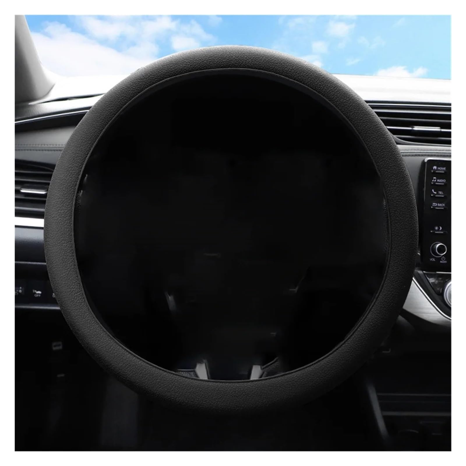 Auto Lenkradabdeckung Auto Silikon Lenkrad Abdeckung Sommer Anti-Slip Grip Elastische Handschuh Universal Textur Weiche Lenkrad Abdeckung Auto Lenkradbezug Fürs Auto(Q) von NLNPFGHVZY