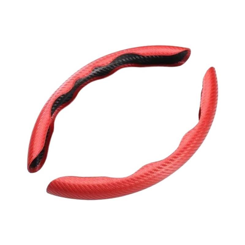 Auto Lenkradabdeckung Carbonfaser-Optik Universelle Lenkradabdeckung Fürs Auto rutschfest Zubehör Für Die Innenausstattung Lenkradbezug Fürs Auto(Red) von NLNPFGHVZY