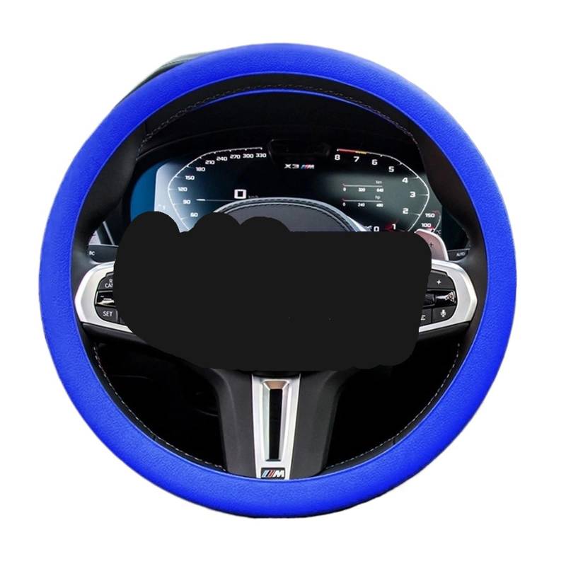 Auto Lenkradabdeckung Dünne Silikon Auto Rad Abdeckung Elastische Silica Gel Auto Lenkrad Abdeckung Rosa Braun Anti-Rutsch Lenkradbezug Fürs Auto(Blue) von NLNPFGHVZY