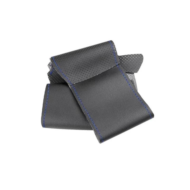 Auto Lenkradabdeckung Für 3er E90 E91 2005-2011 Für X1 E84 2010-2013 Perforierte Leder-PU-Autolenkradabdeckung Lenkradbezug Fürs Auto(Black-Blue line) von NLNPFGHVZY