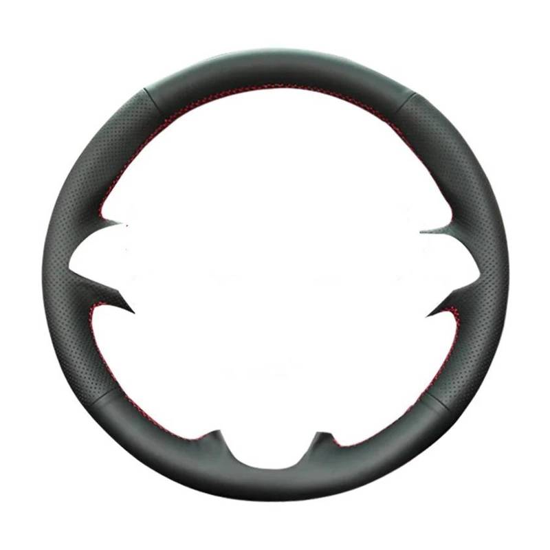 Auto Lenkradabdeckung Für 911 997 Für Boxster 987 Für Cayman 987 2005-2011 Benutzerdefinierte Verschleißfeste Wildleder-Lenkradabdeckung Lenkradbezug Fürs Auto(Black Leather) von NLNPFGHVZY