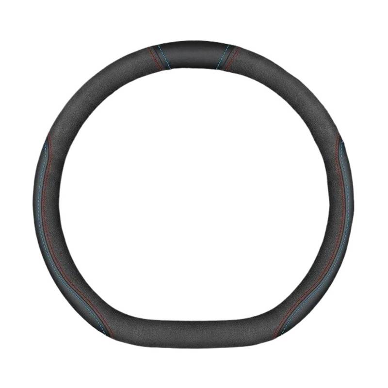 Auto Lenkradabdeckung Für BYD Atto 3 Act Seal Tang F3 E6 Yuan Song Plus EV F0 Qin Han Dolphin S6 Leder Anti-Rutsch-Auto-Wildleder-Lenkradabdeckung Lenkradbezug Fürs Auto(D 3 Black) von NLNPFGHVZY