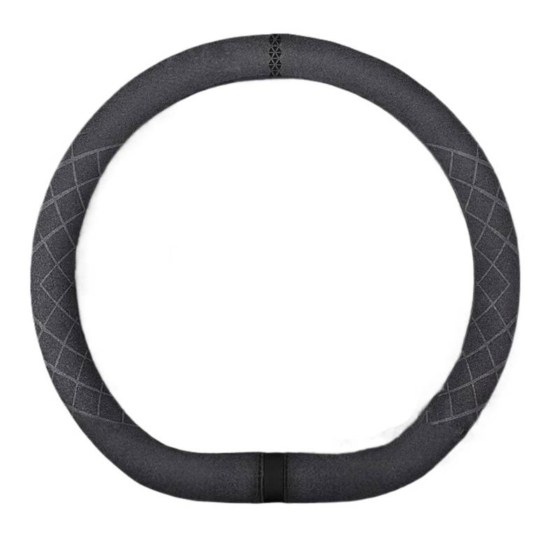 Auto Lenkradabdeckung Für BYD Drehen Pelz Lenkrad Abdeckung Song Pro Qin Plus Han Ev Tang Dmi Yuan F3 Delphin Dünne Auto Griff Abdeckung Lenkradbezug Fürs Auto(Type D Black) von NLNPFGHVZY