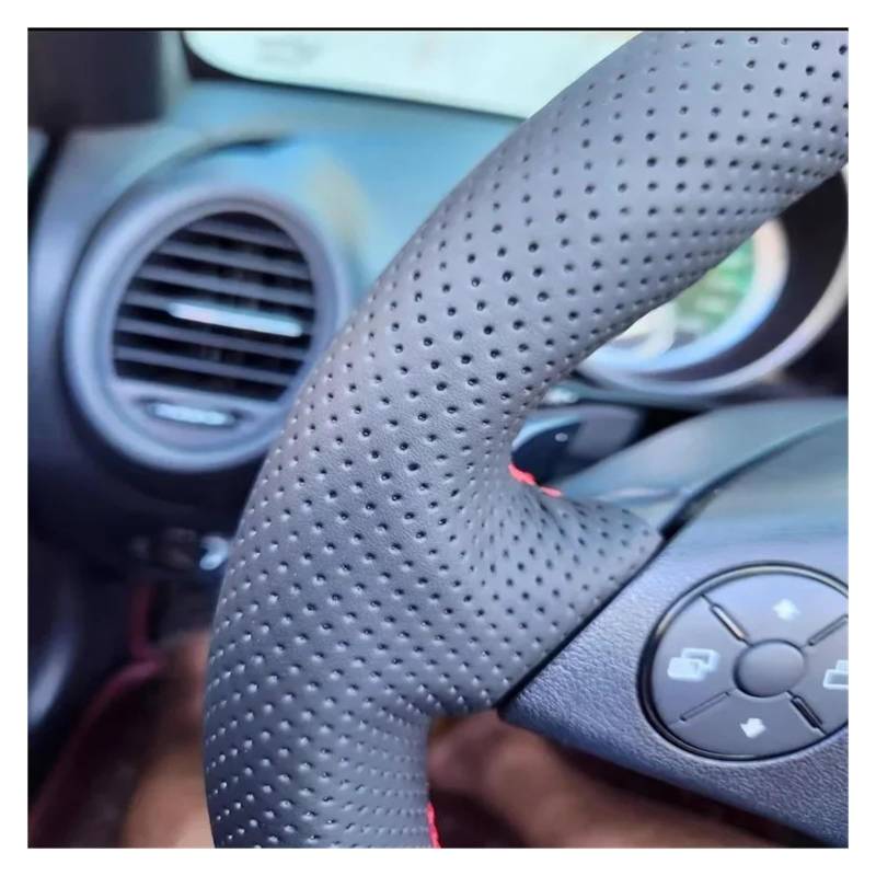 Auto Lenkradabdeckung Für Benz C-Klasse C180 C200 C350 C300 CLS280 300 350 500 GLK300 2008-2010 Geflecht Vollständige Abdeckung Auto-Lenkradabdeckung Lenkradbezug Fürs Auto(Black thread2) von NLNPFGHVZY