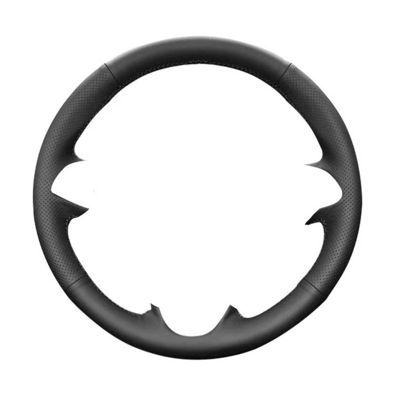 Auto Lenkradabdeckung Für Boxster Für Caman 987 2006-2011 Autoschutz Handgenähte rutschfeste Autolenkradabdeckung Schwarzes Leder Lenkradbezug Fürs Auto(Black Leather) von NLNPFGHVZY