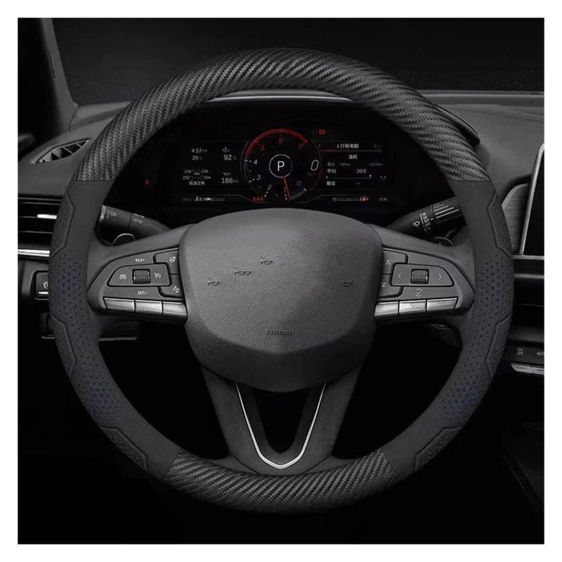 Auto Lenkradabdeckung Für Cadillac CT4 CT5 CT6 Für XT4 Für XT5 Für XT6 ATS BLS Cts EXT SLR SLS STS XLR Für Escalade SRX Auto Auto Lenkrad Abdeckung Lenkradbezug Fürs Auto(O Carbon Blue) von NLNPFGHVZY