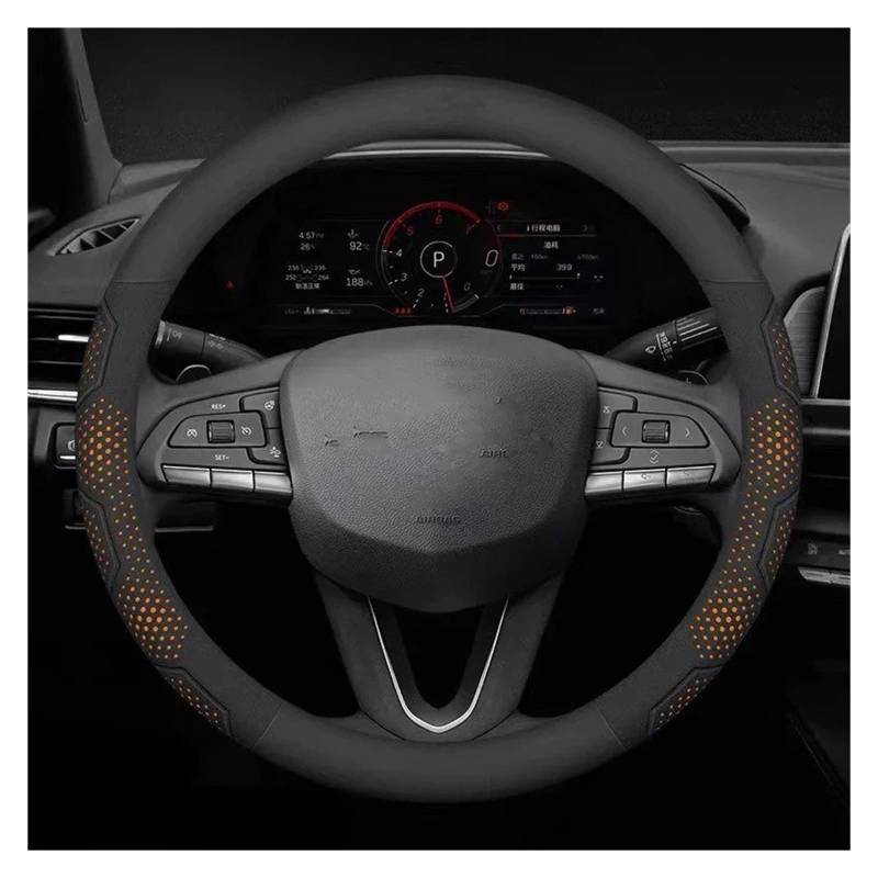 Auto Lenkradabdeckung Für Cadillac CT4 CT5 CT6 Für XT4 Für XT5 Für XT6 ATS BLS Cts EXT SLR SLS STS XLR Für Escalade SRX Auto Auto Lenkrad Abdeckung Lenkradbezug Fürs Auto(O Leather Orange) von NLNPFGHVZY