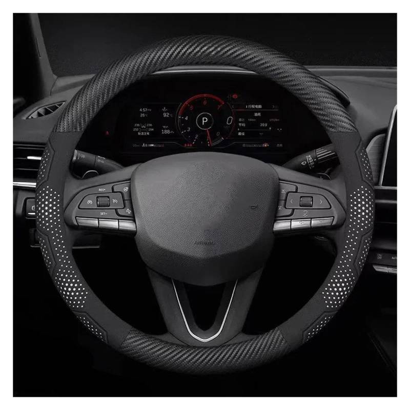 Auto Lenkradabdeckung Für Cadillac CT4 CT5 CT6 Für XT4 Für XT5 Für XT6 ATS BLS Cts EXT SLR SLS STS XLR Für Escalade SRX Auto Auto Lenkrad Abdeckung Lenkradbezug Fürs Auto(The Carbon White) von NLNPFGHVZY