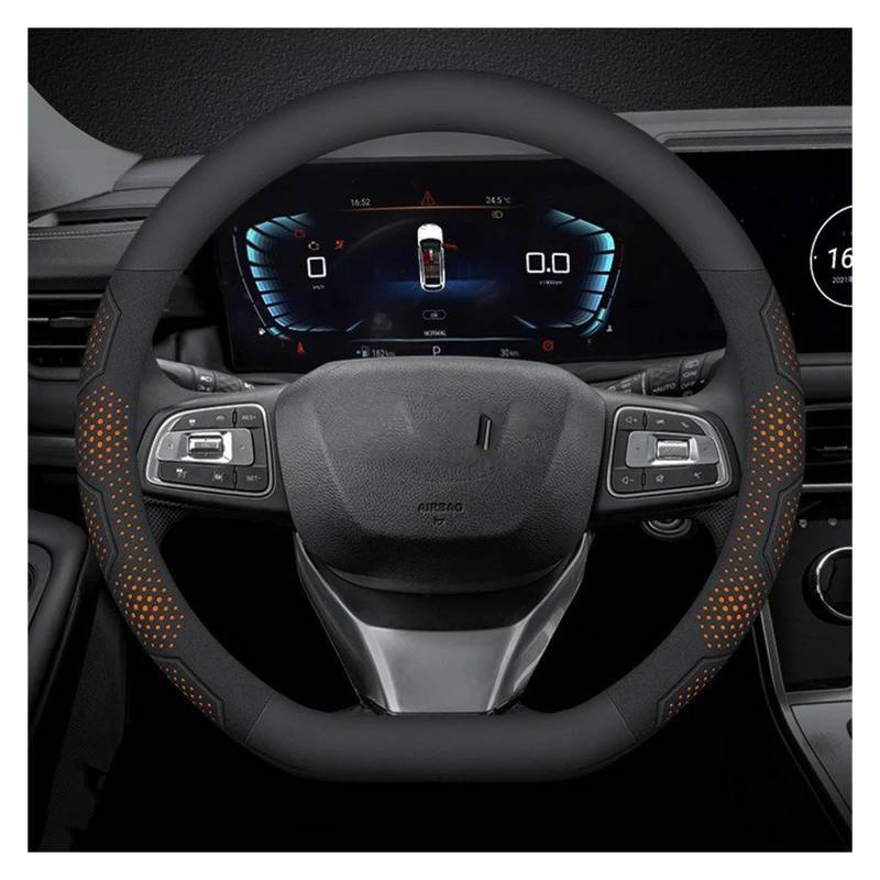 Auto Lenkradabdeckung Für Chery Für Exeed Für TXL TX VX LX RX Kohlefaser-Wildleder-Mikrofaser-Leder Anti-Rutsch-Auto-Lenkradabdeckung Auto Lenkradbezug Fürs Auto(K) von NLNPFGHVZY