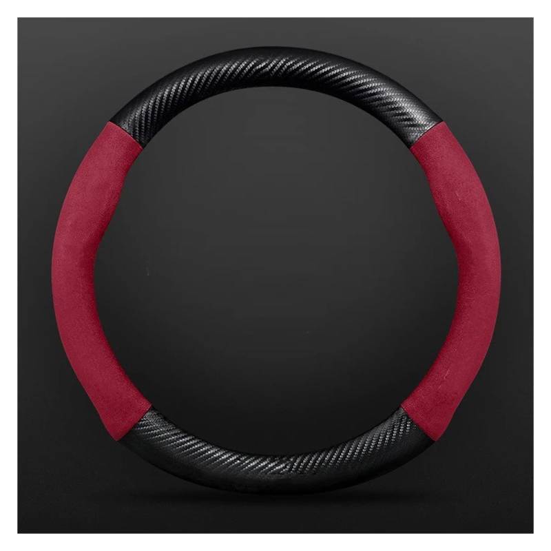 Auto Lenkradabdeckung Für Chery Für Ruihu 8 Für Ruihu 3 4 5 5X 4 8 Für Glx EQ7 Arizer Rutschfestes Autozubehör 38 cm Auto-Lenkradabdeckung Aus Wildleder Lenkradbezug Fürs Auto(Red) von NLNPFGHVZY