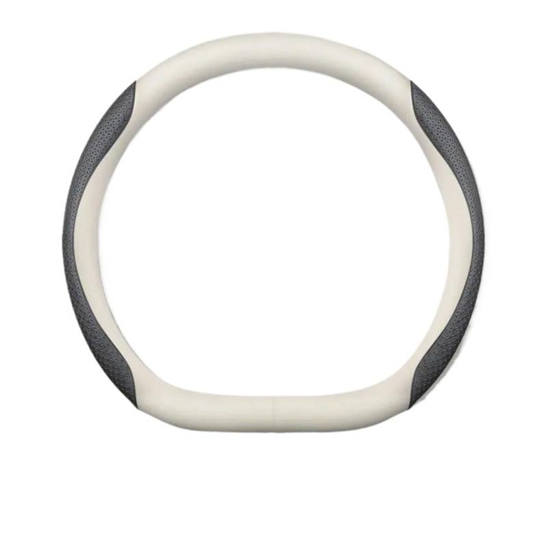Auto Lenkradabdeckung Für Chery Tiggo 8 Arrizo 5 Pro Gx 5X EQ7 Für Chery Tiggo 7 Pro 2020 Auto Leder Lenkrad Abdeckung Carbon Fiber Textur Lenkradbezug Fürs Auto(A-White-D Shape) von NLNPFGHVZY